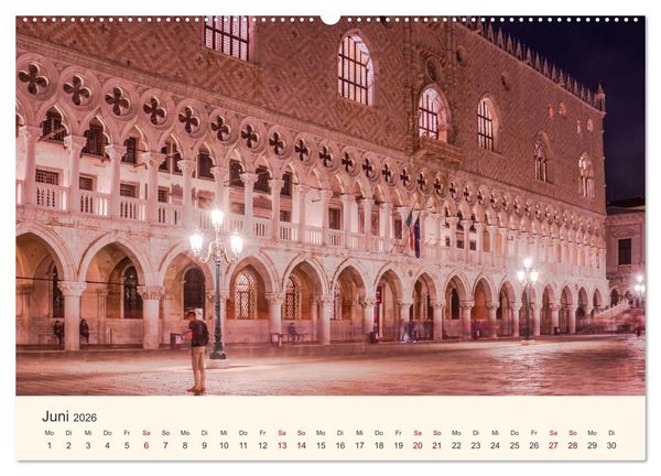 Produktbild: Venedig bei Tag und Nacht (hochwertiger Premium Wandkalender 2026 DIN A2 quer), Kunstdruck in Hochglanz