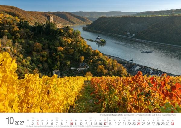 Produktbild: Der Rhein von Mainz bis K&ouml;ln 2027 Bildkalender A3 Spiralbindung