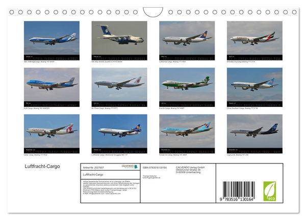 Produktbild: Luftfracht-Cargo (Wandkalender 2026 DIN A4 quer), CALVENDO Monatskalender