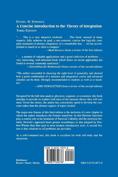Produktbild: A Concise Introduction to the Theory of Integration