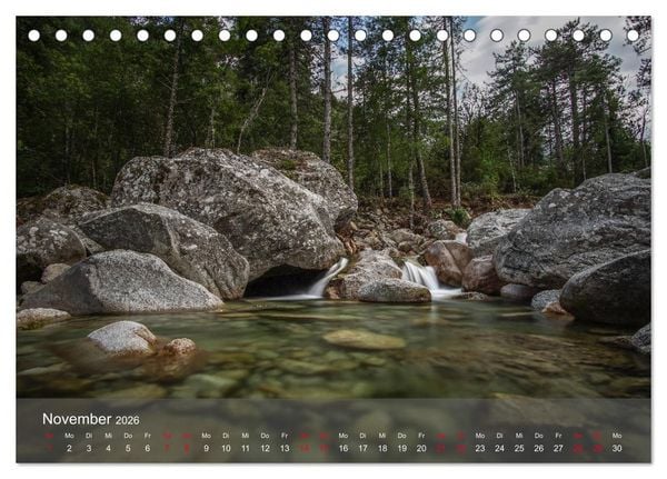 Produktbild: Korsika - Faszinierende Landschaften (Tischkalender 2026 DIN A5 quer), CALVENDO Monatskalender