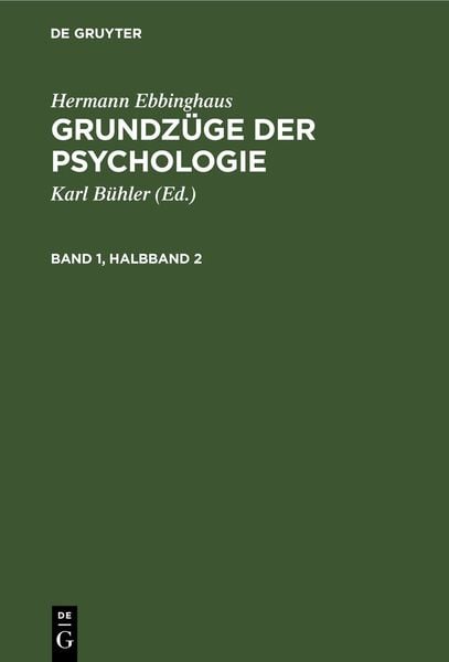 Produktbild: Grundz&uuml;ge der Psychologie. Band 1, Halbband 2