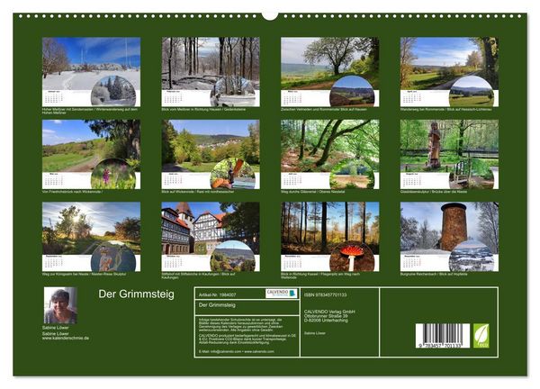 Produktbild: Der Grimmsteig (hochwertiger Premium Wandkalender 2026 DIN A2 quer), Kunstdruck in Hochglanz