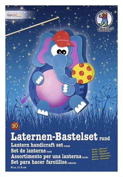 Produktbild: URSUS Laternenzeit Laternen-Bastelset rund Elefant