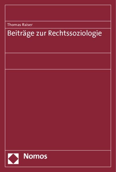 Produktbild: Beitr&auml;ge zur Rechtssoziologie