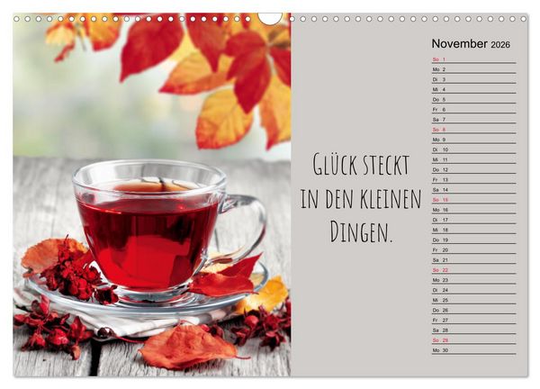Produktbild: Eine Portion Gl&uuml;ck - Motivationskalender f&uuml;rs ganze Jahr (Wandkalender 2026 DIN A3 quer), CALVENDO Monatskalender
