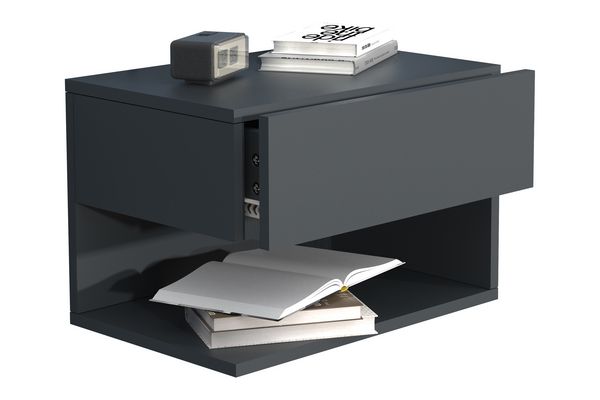 Produktbild: Wandschublade Wand H&auml;nge Nachttisch Usal XL 45cm