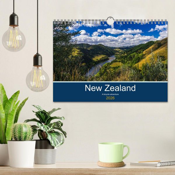 Produktbild: New Zealand - A bicycle adventure (Wall Calendar 2026 DIN A4 landscape), CALVENDO 12 Month Wall Calendar