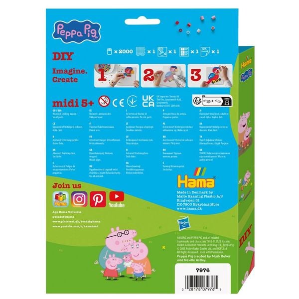 Produktbild: Hama B&uuml;gelperlen Peppa Pig midi 2000 St&uuml;ck