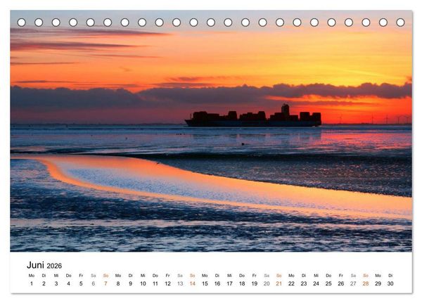 Produktbild: Nordseebad Wremen - Strandimpressionen (Tischkalender 2026 DIN A5 quer), CALVENDO Monatskalender