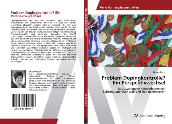 Problem Dopingkontrolle? Ein Perspektivwechsel, Taschenbuch von Nicola Goltz, AV Akademikerverlag, 9783639396744