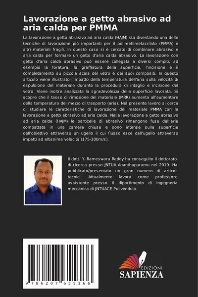 Produktbild: Lavorazione a getto abrasivo ad aria calda per PMMA
