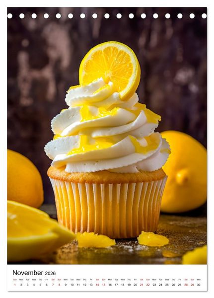 Produktbild: Yummy Cupcakes (Desk Calendar 2026 DIN A5 portrait), CALVENDO 12 Month DeskCalendar