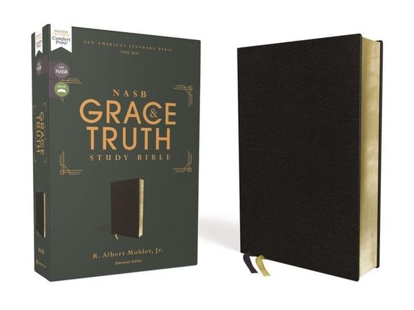 Produktbild: Nasb, the Grace and Truth Study Bible (Trustworthy and Practical Insights), Bonded Leather, Black, Red Letter, 1995 Text, Comfort Print