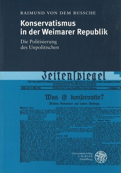 Produktbild: Konservatismus in der Weimarer Republik