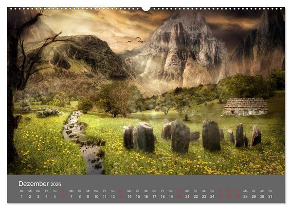 Produktbild: Zwielicht - Fantasylandschaften (Wandkalender 2026 DIN A2 quer), CALVENDO Monatskalender