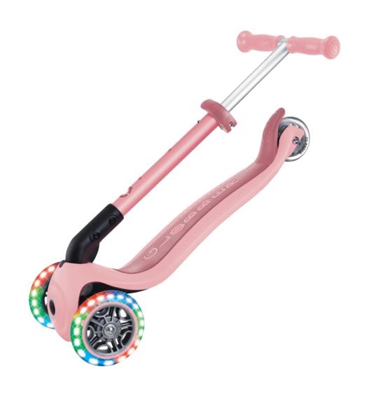 Produktbild: Globber Junior Foldable rosa mit Leuchtrollen