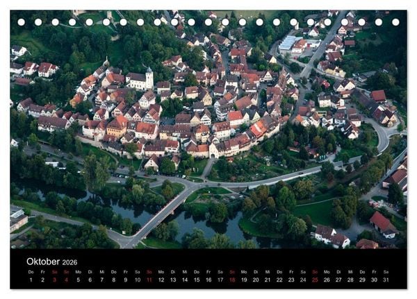 Produktbild: Hohenlohe von oben (Tischkalender 2026 DIN A5 quer), CALVENDO Monatskalender