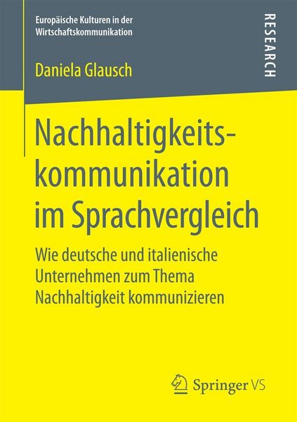 Produktbild: Nachhaltigkeitskommunikation im Sprachvergleich