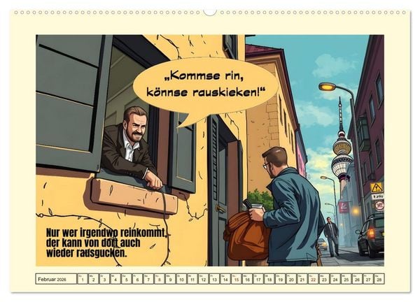 Produktbild: Liebenswerte Berliner Mundart (Wandkalender 2026 DIN A2 quer), CALVENDO Monatskalender