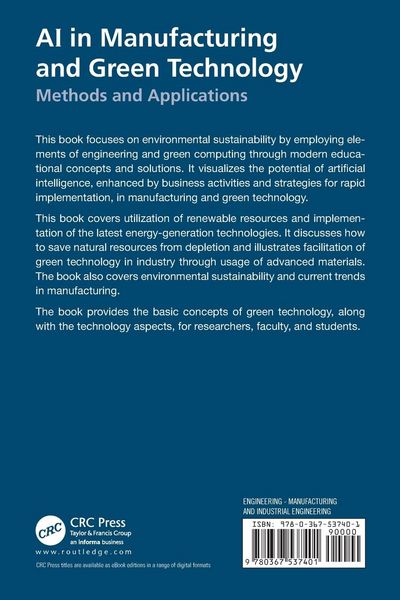 Produktbild: AI in Manufacturing and Green Technology