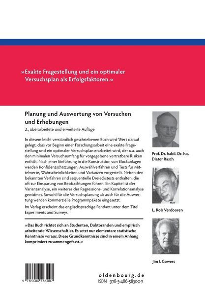 Produktbild: Planung und Auswertung von Versuchen und Erhebungen