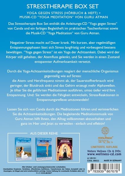 Produktbild: Stresstherapie Box Set: Yoga Achtsamkeits&uuml;bungen