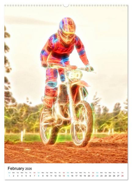 Produktbild: Electrifying Motorcross (High Quality Premium Wall Calendar 2026 DIN A2 portrait),CALVENDO 12 Month Wall Calendar