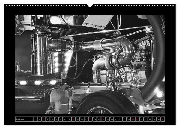 Produktbild: Kenworth W900A EXTHD - in schwarzwei&szlig; (Wandkalender 2026 DIN A2 quer), CALVENDO Monatskalender