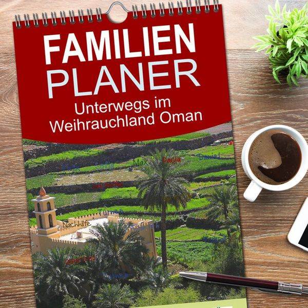 Produktbild: Familienplaner 2026 - Unterwegs im Weihrauchland Oman mit 5 Spalten (Wandkalender, 21 x 45 cm) CALVENDO