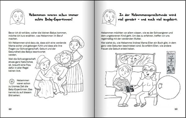 Produktbild: Das große Storchenmalbuch - Mach's dir bunt! Hebammenwissen für Kinder zum Thema Babys machen, kriegen, haben