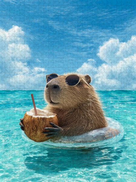 Produktbild: CALVENDO Puzzle Ein Motiv aus dem Kalender Pfoten im Sand | 1000 Teile Lege-Gr&ouml;&szlig;e 64x48cm Foto-Puzzle f&uuml;r gl&uuml;ckliche Stunden