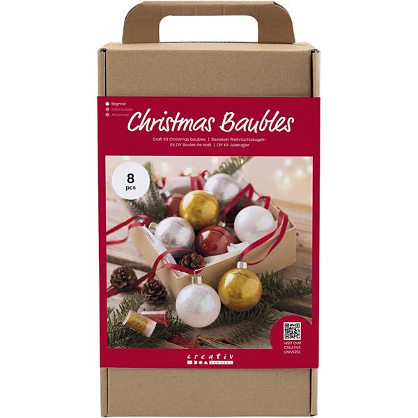 Produktbild: Creativ Company DIY Sets Dekoartikel Kreativ Set Weihnachtskugeln, Glitter, Kreativ Box