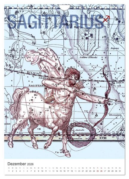Produktbild: Sternzeichenkalender (Wandkalender 2026 DIN A4 hoch), CALVENDO Monatskalender