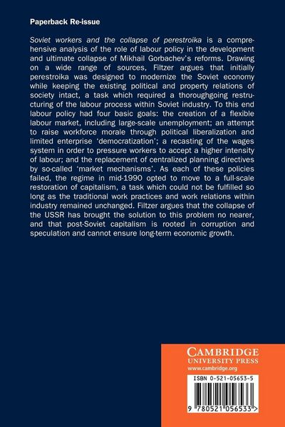 Produktbild: Soviet Workers and the Collapse of Perestroika