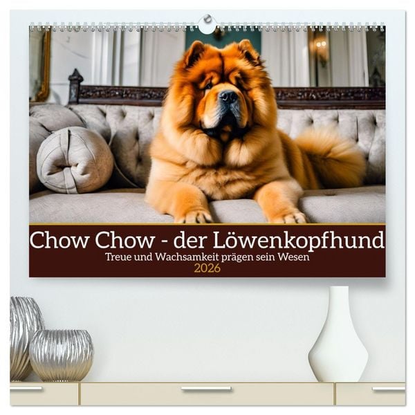 Produktbild: Chow Chow - der L&ouml;wenkopfhund (hochwertiger Premium Wandkalender 2026 DIN A2 quer), Kunstdruck in Hochglanz