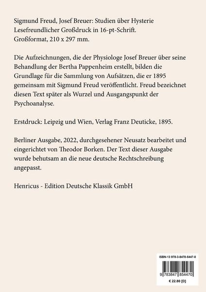 Produktbild: Studien &uuml;ber Hysterie (Gro&szlig;druck)
