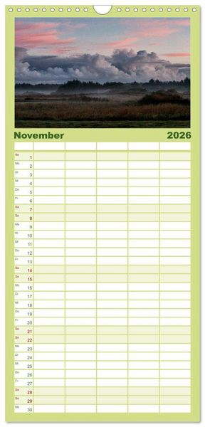 Produktbild: Familienplaner 2026 - Traumziel D&auml;nemark mit 5 Spalten (Wandkalender, 21 x 45 cm) CALVENDO