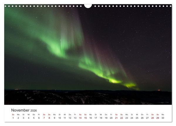 Produktbild: Polarlichter - Einzigartige Himmelsph&auml;nomene im Norden (Wandkalender 2026 DIN A3 quer), CALVENDO Monatskalender