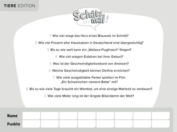 Produktbild: Sch&auml;tz mal! Tiere Edition