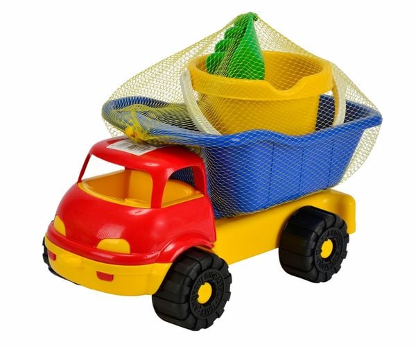 Produktbild: Sandfahrzeug LKW Kipper mit Eimergarnitur 35cm 2fach sortiert