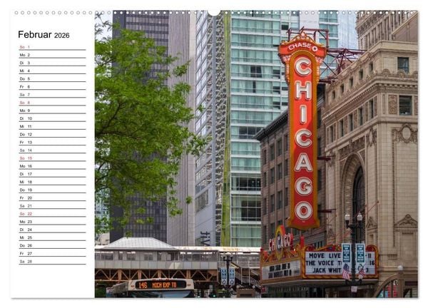 Produktbild: CHICAGO Stadtzentrum (Wandkalender 2026 DIN A2 quer), CALVENDO Monatskalender