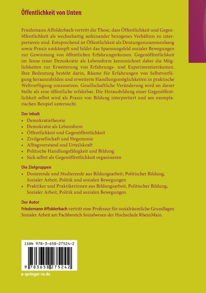 Produktbild: &Ouml;ffentlichkeit von Unten