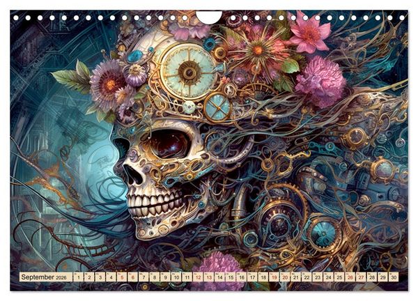 Produktbild: Floraler Steampunk (Wandkalender 2026 DIN A4 quer), CALVENDO Monatskalender