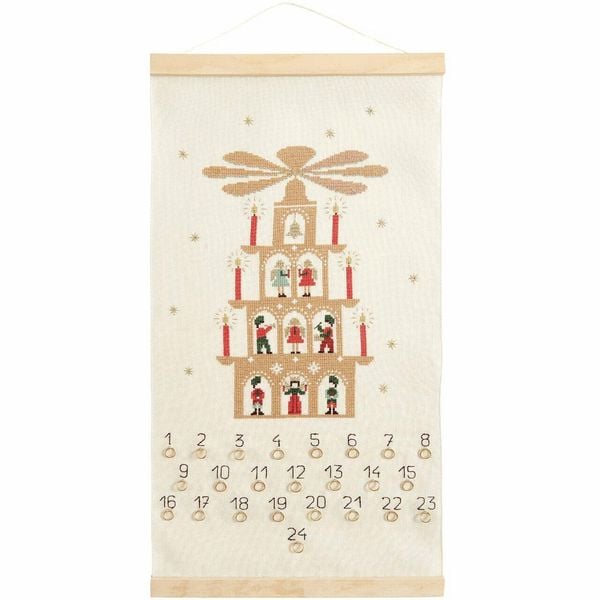 Produktbild: Stickpackung Gez&auml;hlter Kreuzstich, Adventskalender, 100%
