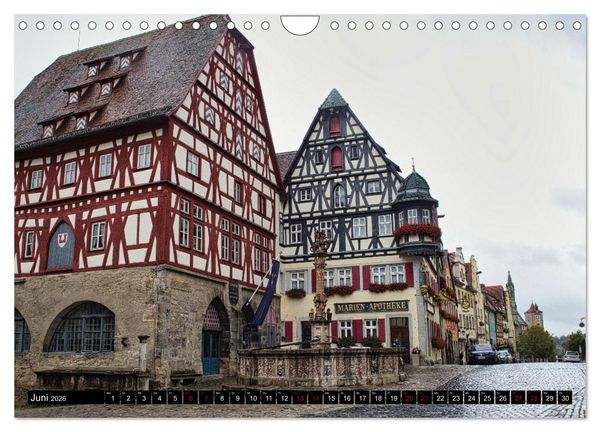 Produktbild: Rothenburg o.d. Tauber - Ansichten einer mittelalterlichen Stadt (Wandkalender 2026 DIN A4 quer), CALVENDO Monatskalender