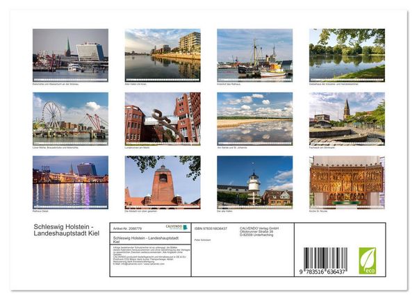 Produktbild: Schleswig Holstein - Landeshauptstadt Kiel (Wandkalender 2026 DIN A4 quer), CALVENDO Monatskalender