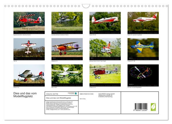 Produktbild: Dies und das vom Modellflugplatz (Wandkalender 2026 DIN A3 quer), CALVENDO Monatskalender