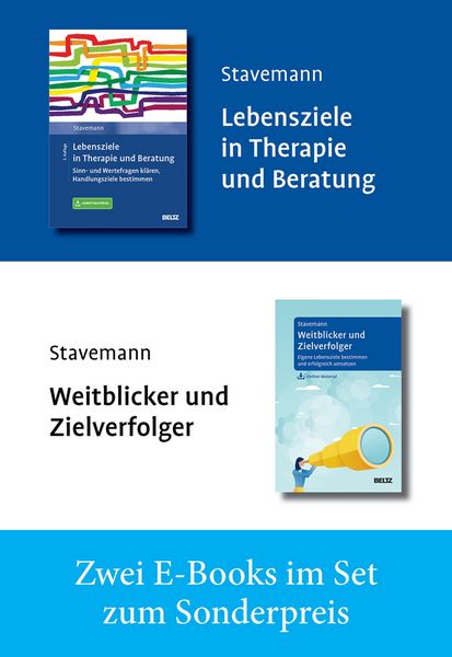 Produktbild: 'Lebensziele in Therapie und Beratung' und 'Weitblicker und Zielverfolger'