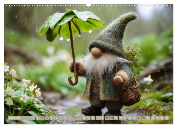Produktbild: Wichtelgl&uuml;ck zwischen Wald und Wiese (Wandkalender 2027 DIN A2 quer), CALVENDO Monatskalender